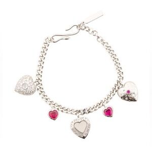 Luv Aj Hanging Hearts Charm Bracelet Silver For Love & Lemons 🍋 ❤️